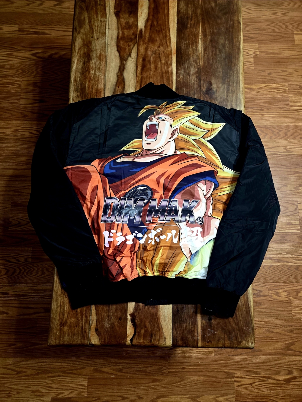 Dim Mak x Dragon Ball Super "Super Saiyan" Bomber Style Jacket. Size Large